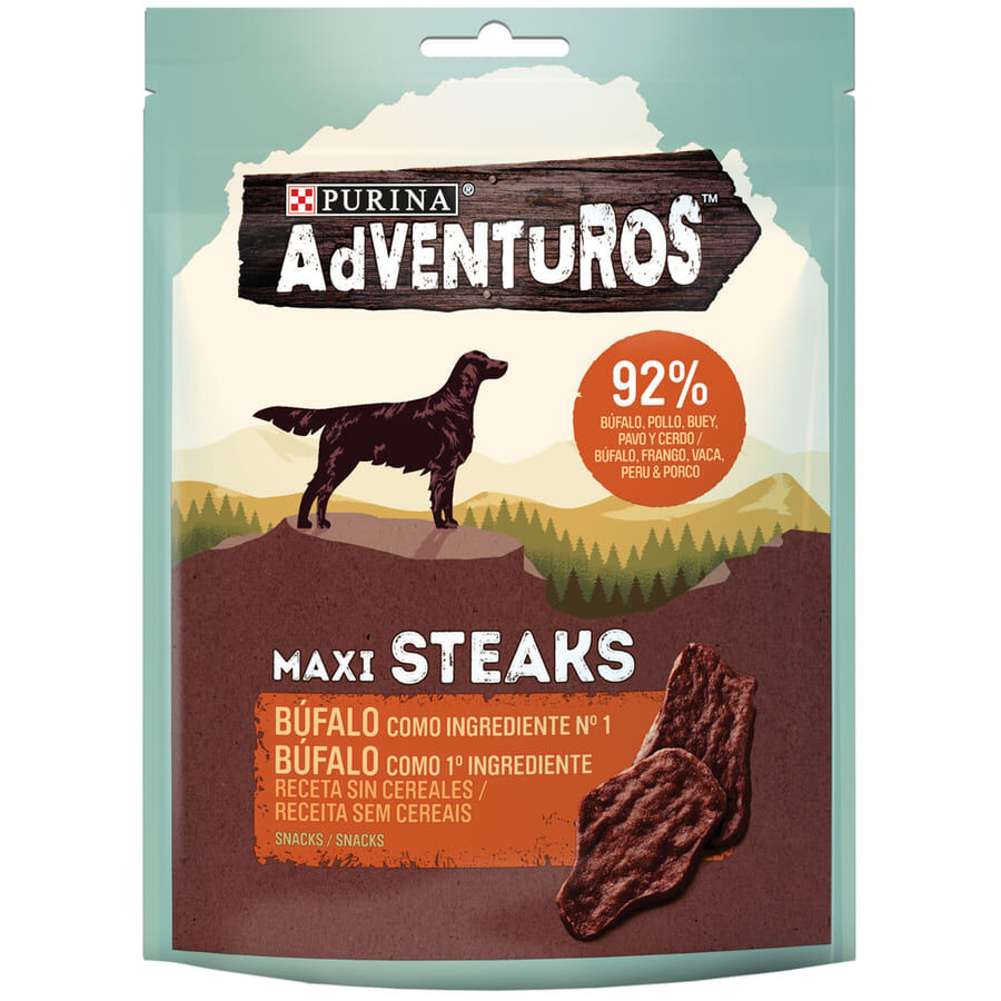 70 g Adventuros Filetes Maxi de B&uacute;falo para perros, , large Imagen numero 1
